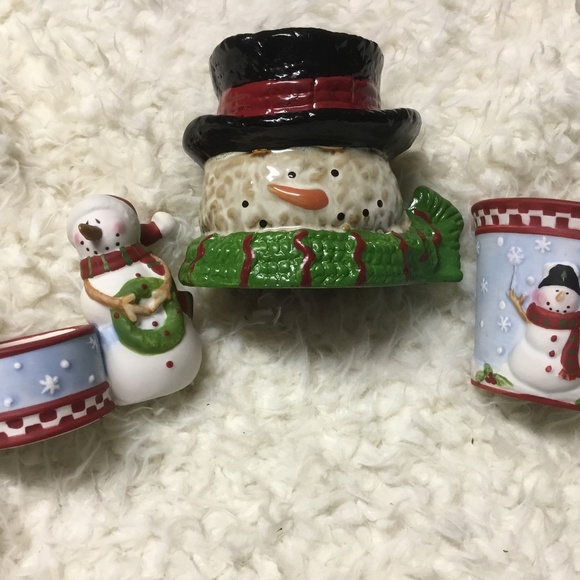 Yankee Candle Holiday Retired Yankee Candle Snowman Candle Holder